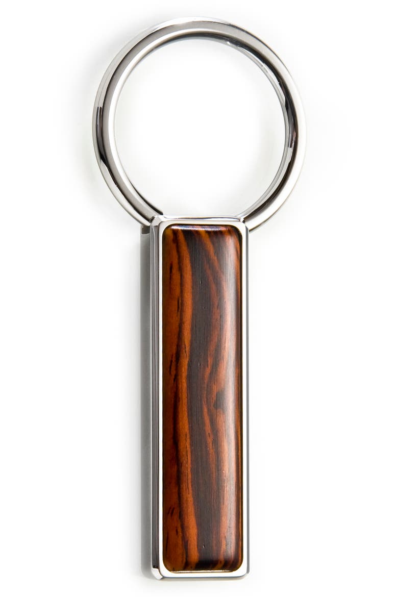 Cocoblo Wood Key Chain, Main, color, SILVER / BROWN