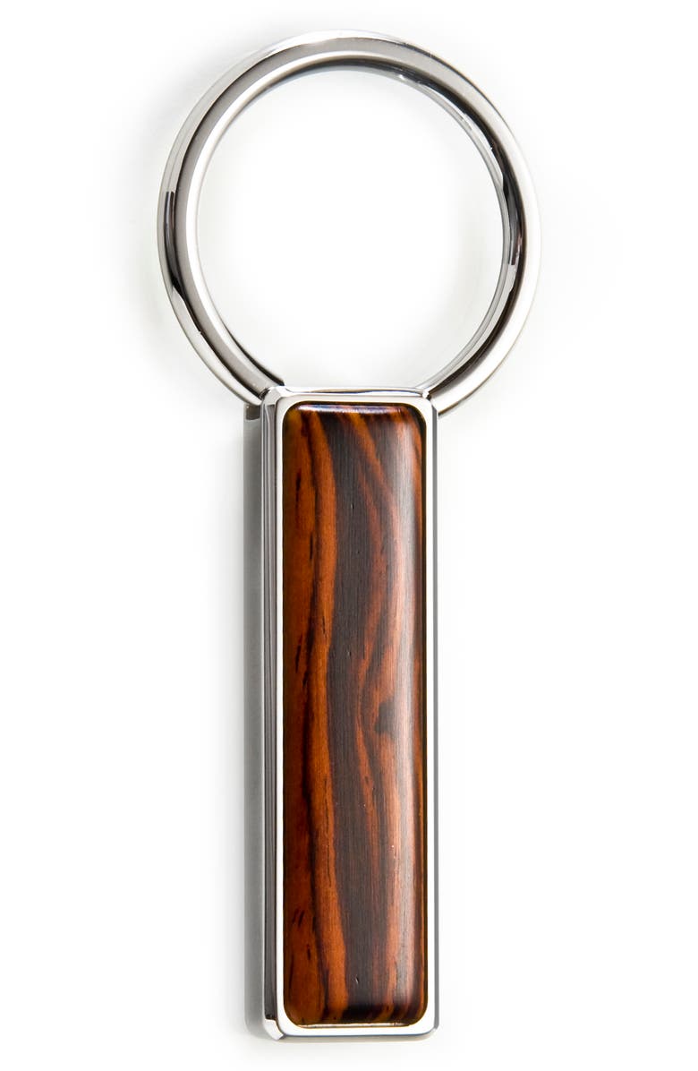 M-Clip<sup>®</sup> Cocoblo Wood Key Chain, Main, color, Silver / Brown