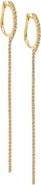 BY ADINA EDEN CZ Tennis Drop Huggie Earring