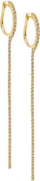 BY ADINA EDEN CZ Tennis Drop Huggie Earring