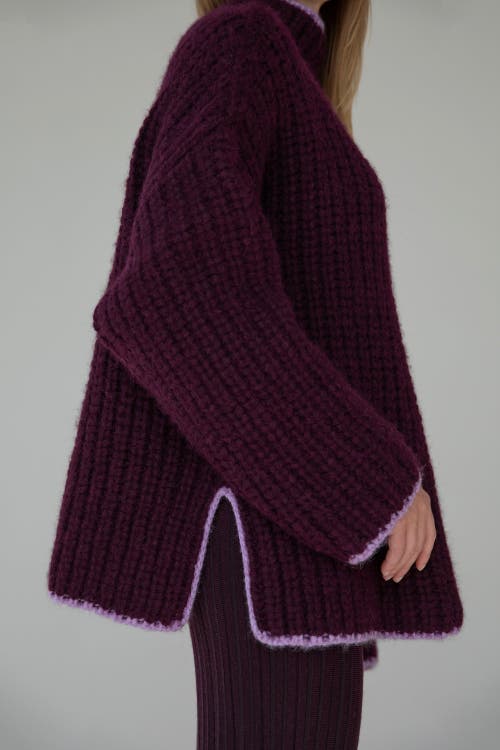Sskein Sylvie Handknit Pullover In Purple