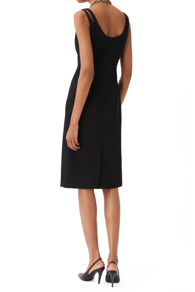 Grain de Poudre Wool Minidress, Alternate, color, BLACK