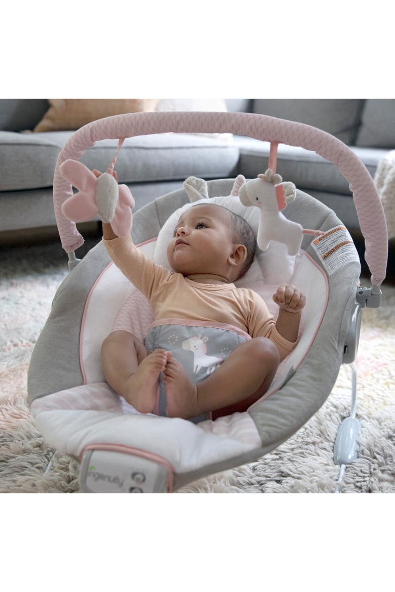 Soothing Baby Bouncer with Vibrating Infant Seat, Alternate, color, PINK