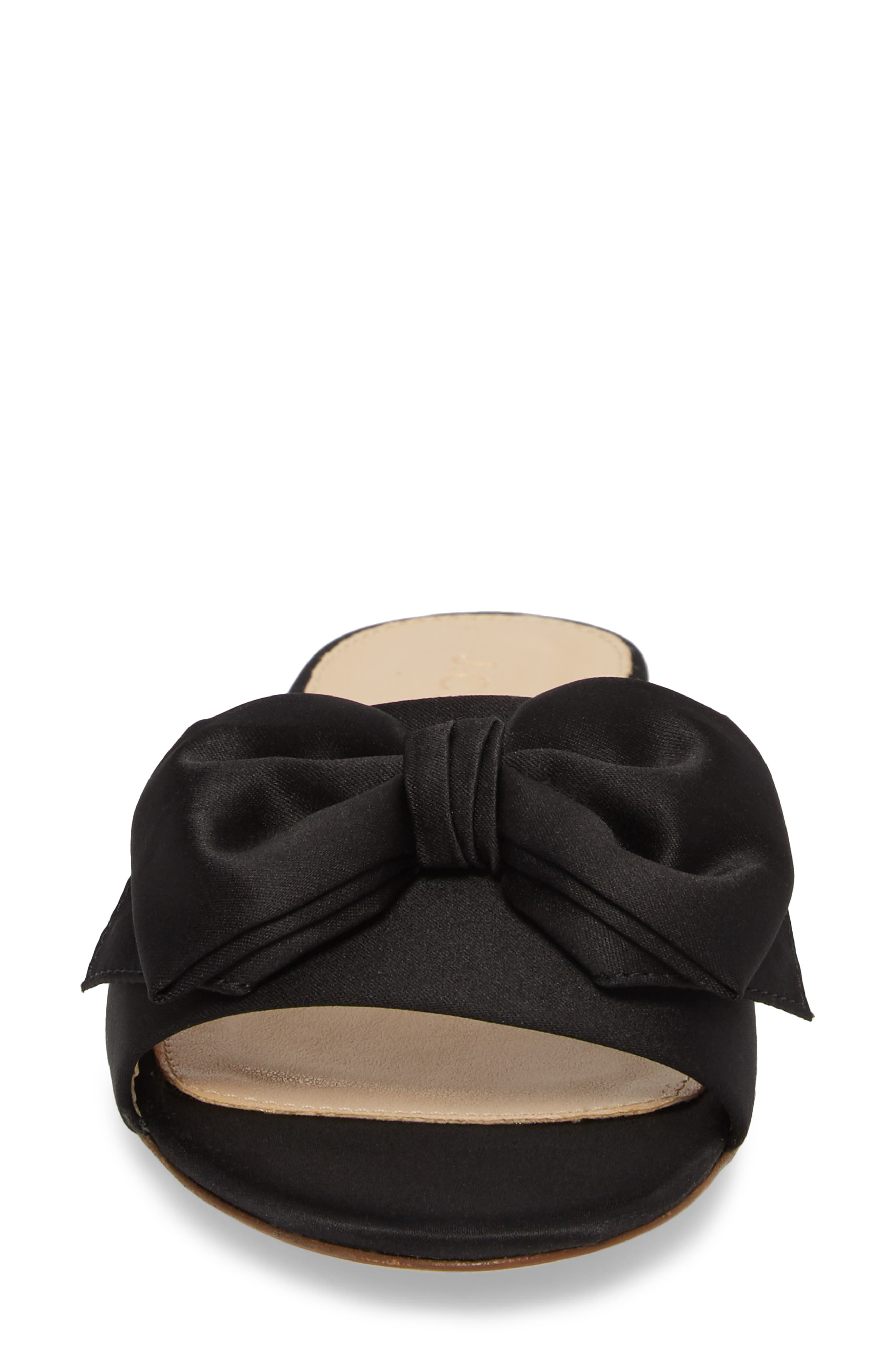 J.Crew Knotted Satin Bow Slide, Alternate, color, 