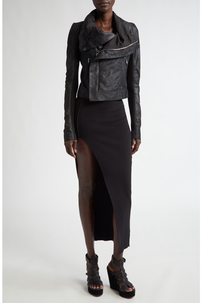 High Slit Asymmetric Maxi Skirt, Alternate, color, 09 BLACK