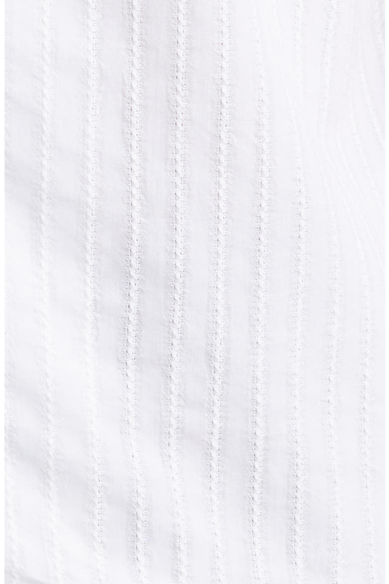 Sinclair Textured Stripe Cotton Camp Shirt, Alternate, color, WHITE