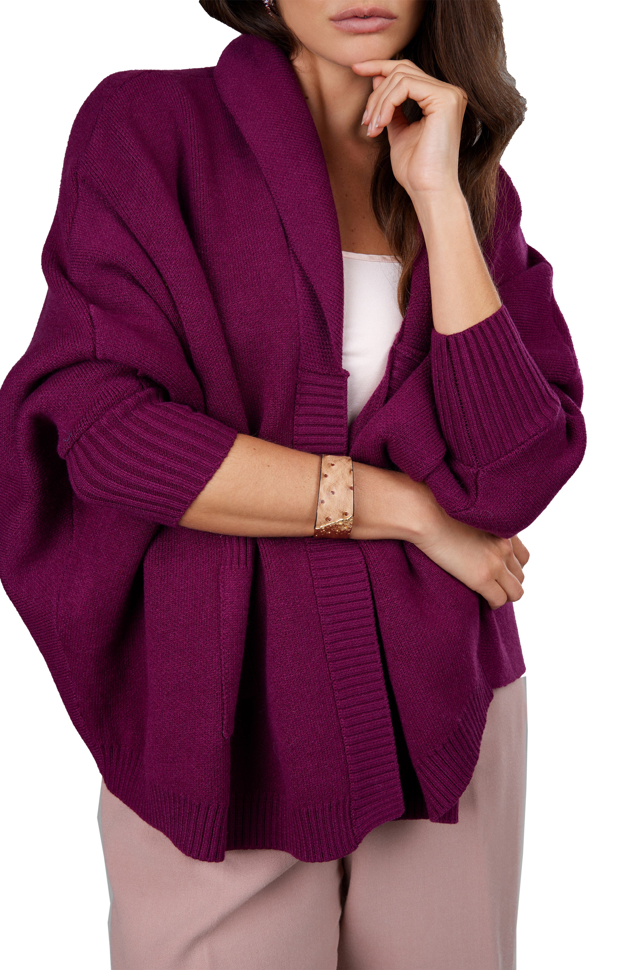 Batwing Paisley Print Cardigan main image 0