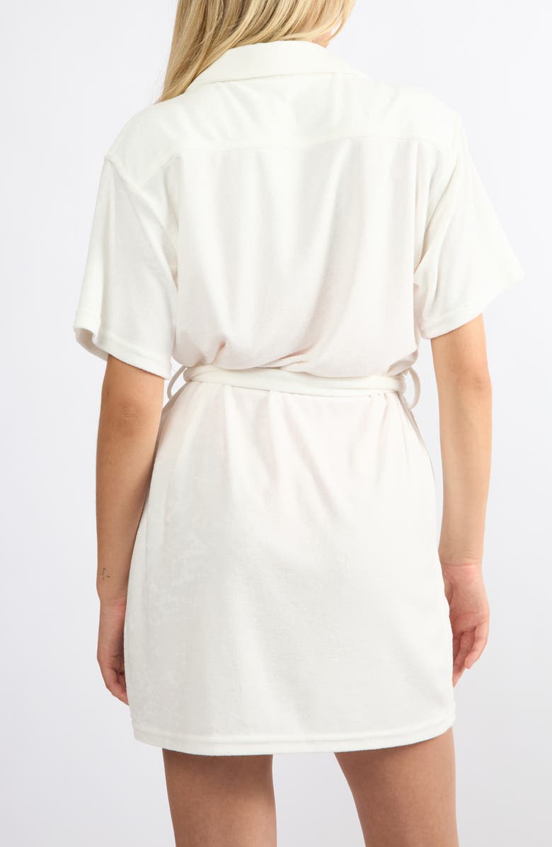 Viens Avec Moi The Coastal French Terry Mini Shirtdress, Alternate, color, 