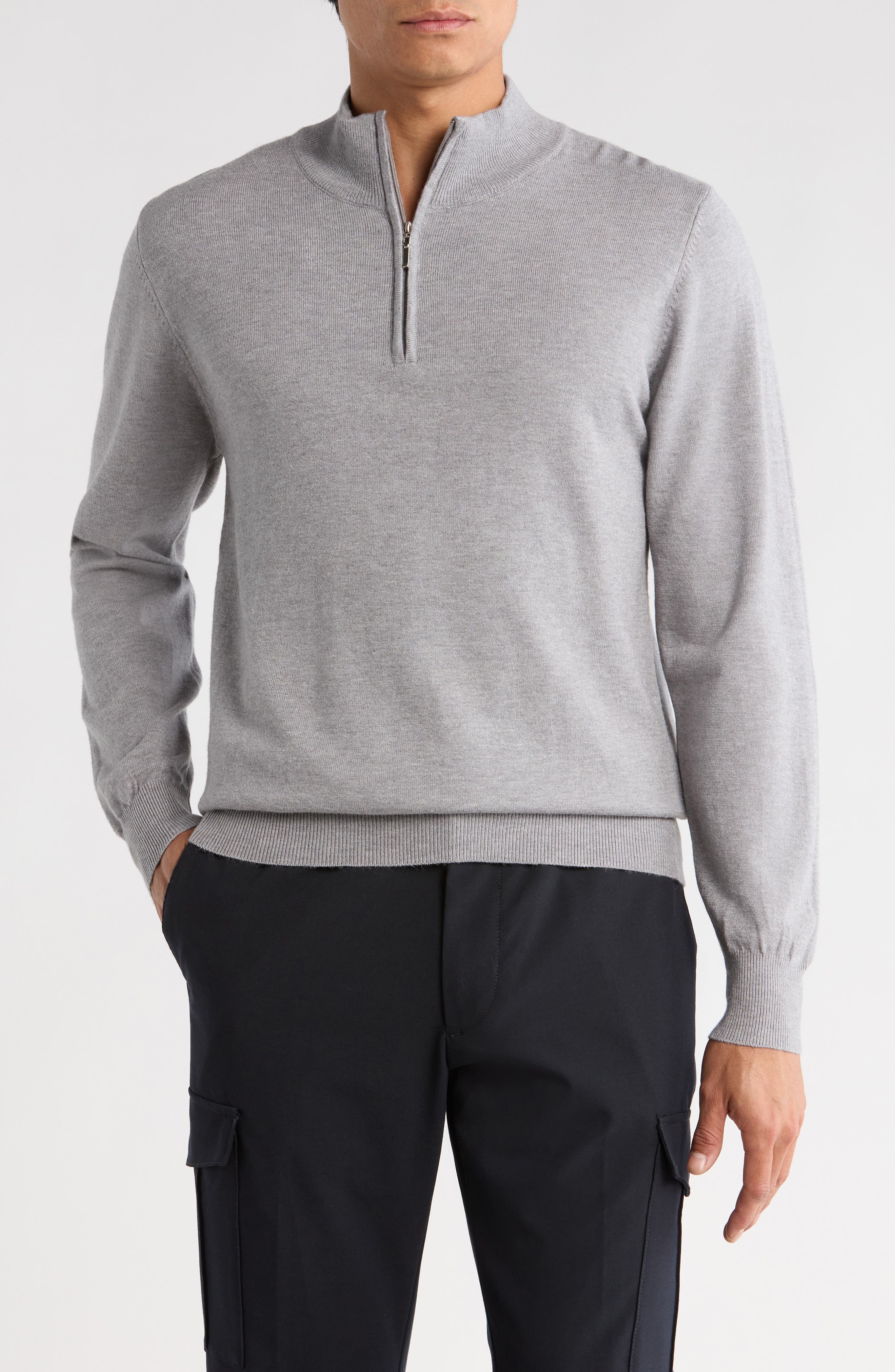 T.R. PREMIUM Slim Fit Quarter Zip Sweater