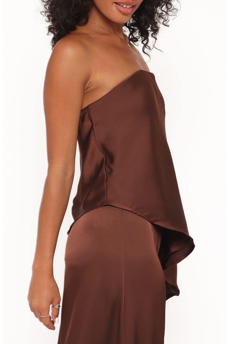 Charmer Asymmetric Strapless Top, Alternate, color, DARK BROWN