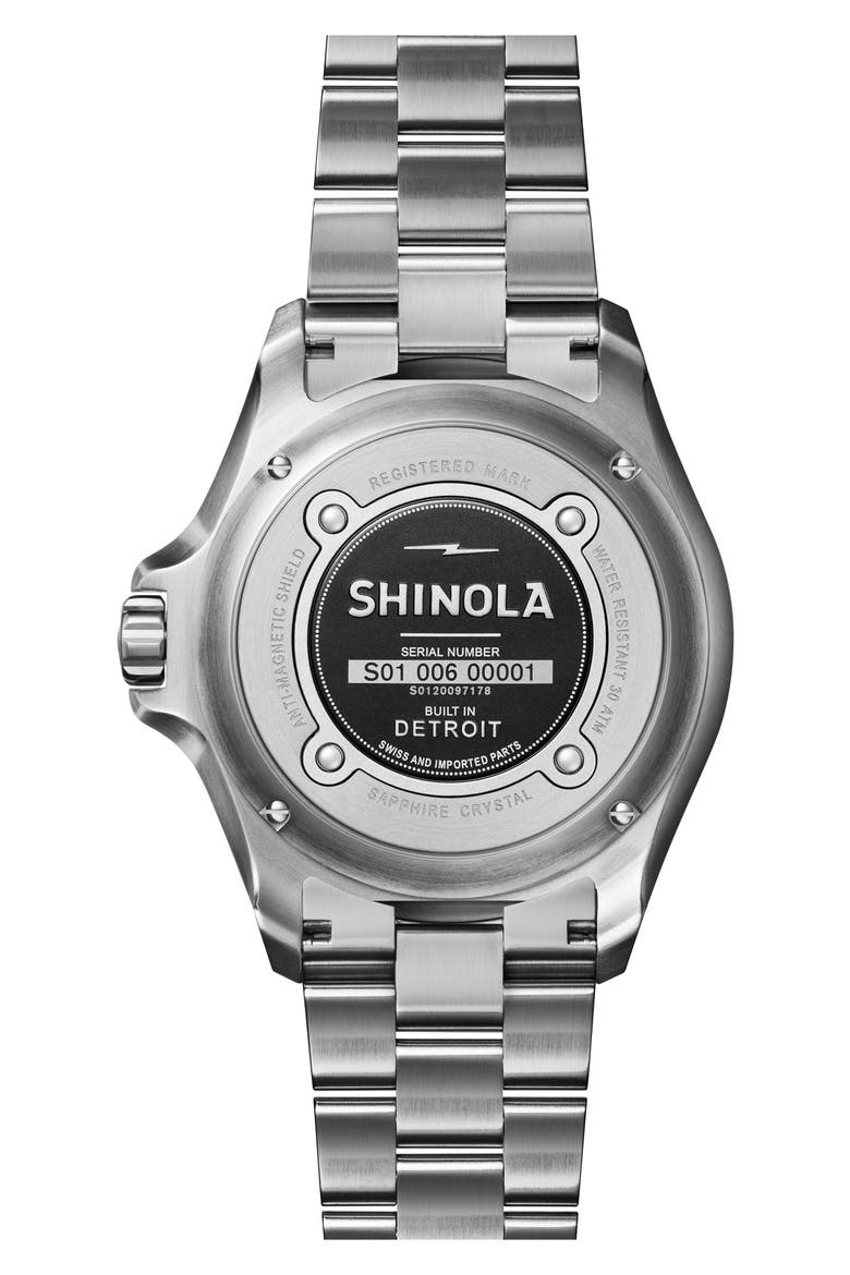 Monster Automatic Bracelet Watch, 43mm, Alternate, color, SILVER/ BLACK