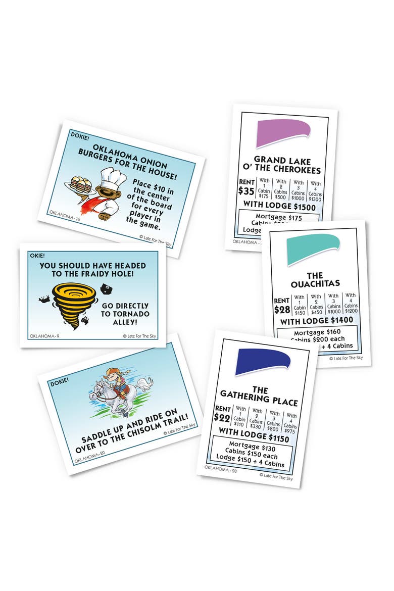 Oklahoma Opoly Board Game, Alternate, color, Multicolored