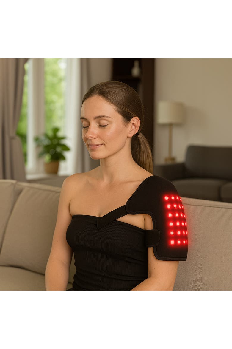 Red Light Knee Pads, Massage Gun & Foot Spa, Alternate, color, Black