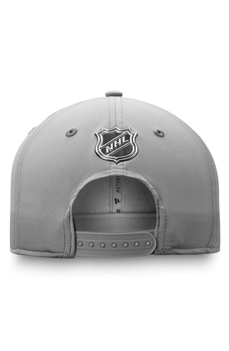 FANATICS Men's Fanatics Gray Vancouver Canucks Authentic Pro Home Ice Snapback Hat, Alternate, color, 