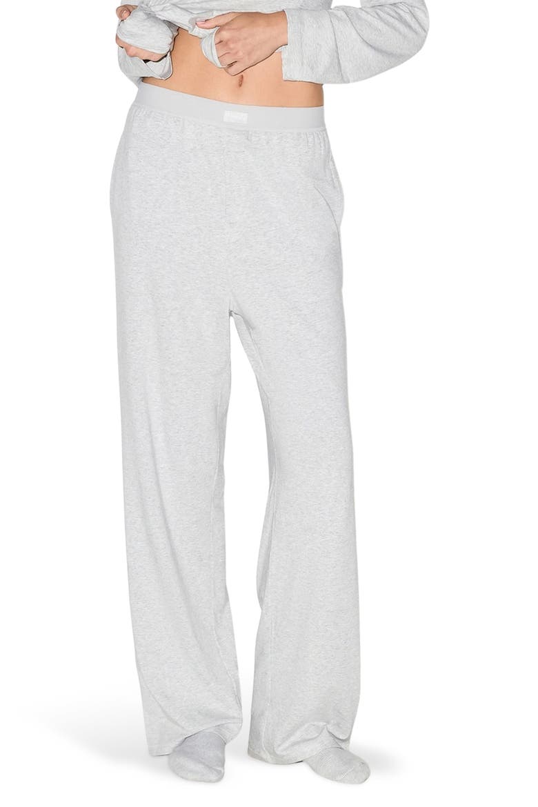 Boyfriend Loose Pants, Main, color, LIGHT HEATHER GREY