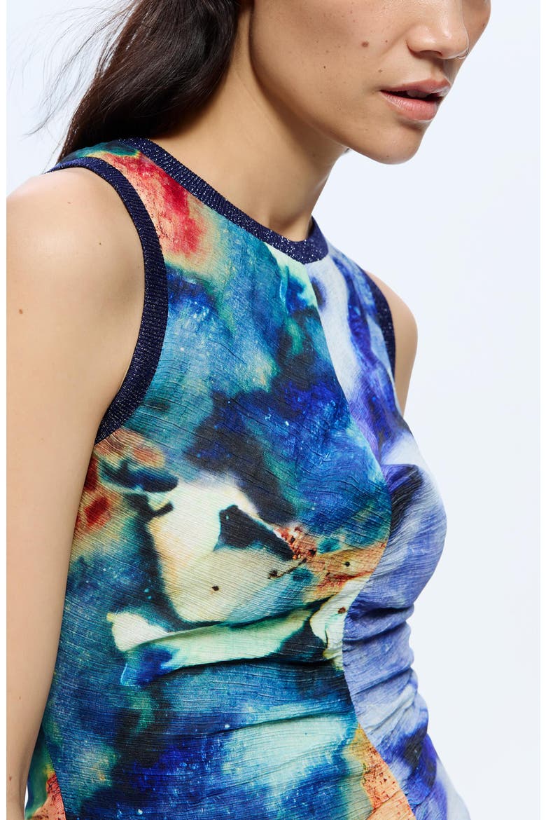 Textured Sleeveless Top, Alternate, color, NAVY BLUE