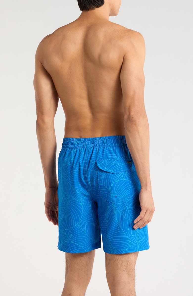 Hurley Botanic Lines Volley Swim Shorts, Alternate, color, Hydro
