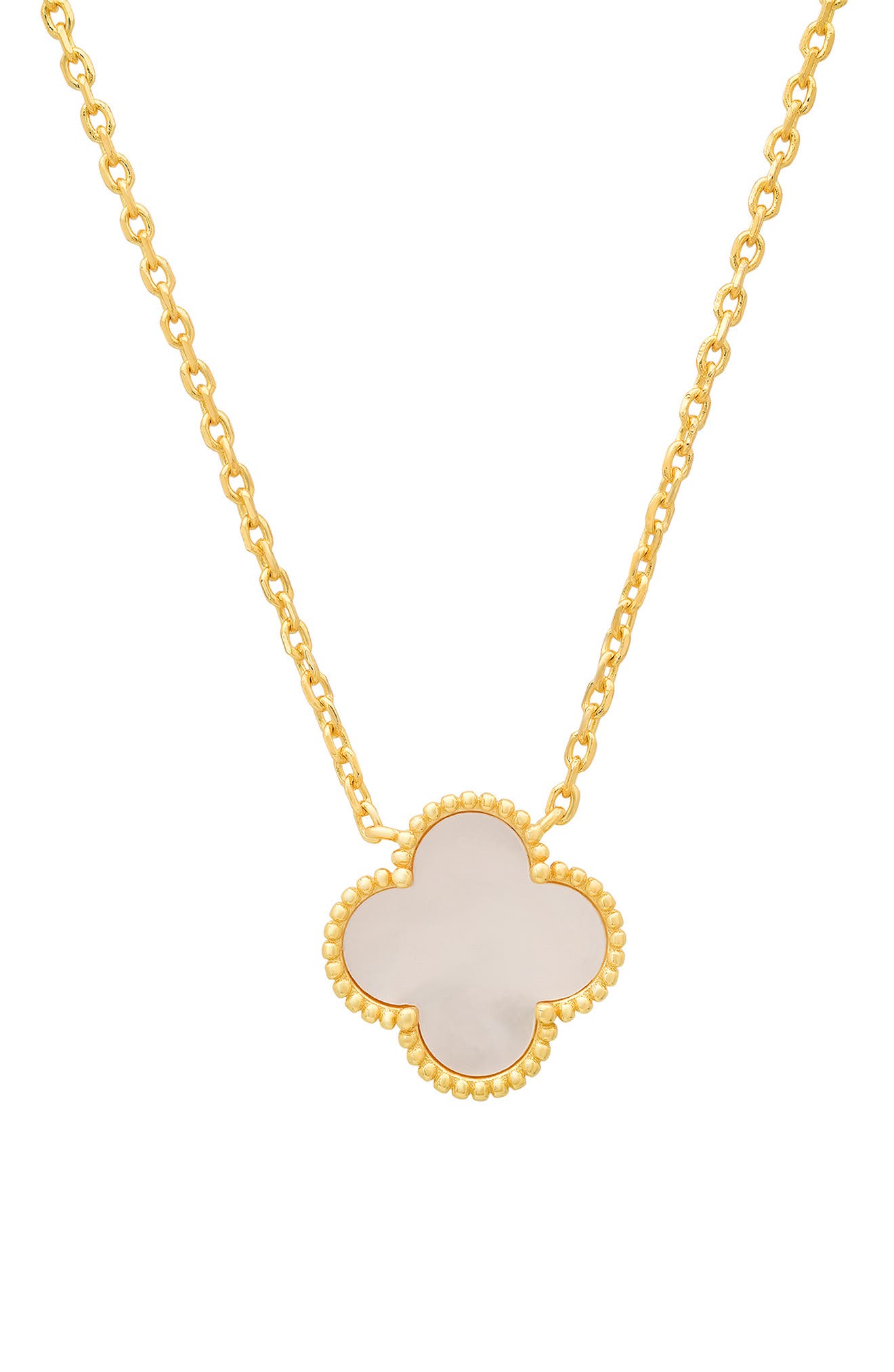 Queen Jewels Mother-of-Pearl Clover Necklace