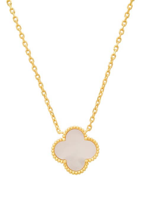 Mother-of-Pearl Clover Necklace