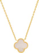Queen Jewels Mother-of-Pearl Clover Necklace