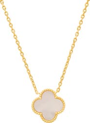 Queen Jewels Mother-of-Pearl Clover Necklace