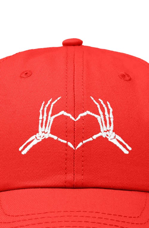 DALIX DALIX SKELETON HEART EMBROIDERED DAD HAT 