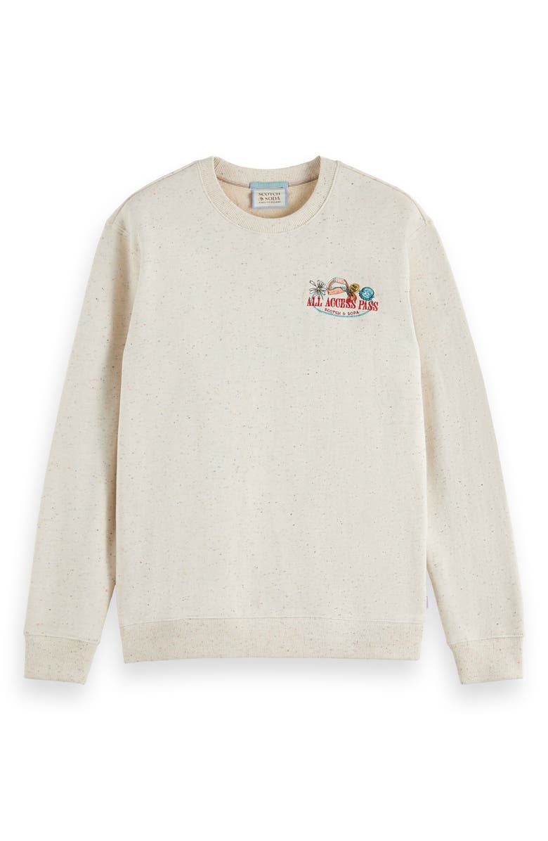 Scotch & Soda Embroidered Neps Sweatshirt, Alternate, color,