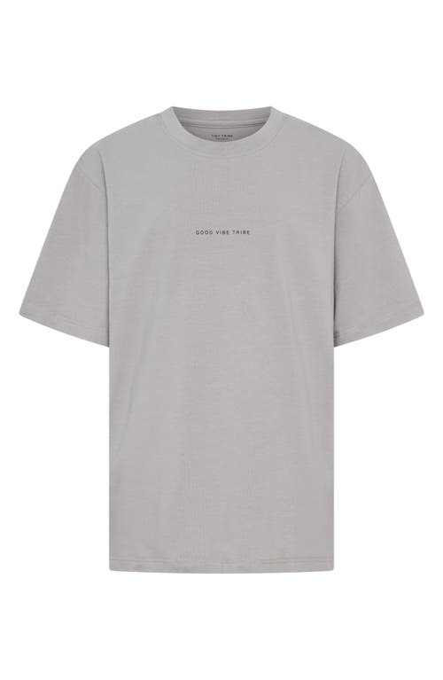 Tiny Tribe Kids' Good Vibe Graphic T-shirt In Grey