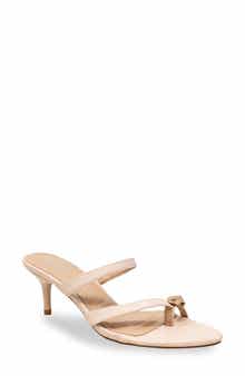 Post Toe Kitten Heel Mule Sandal