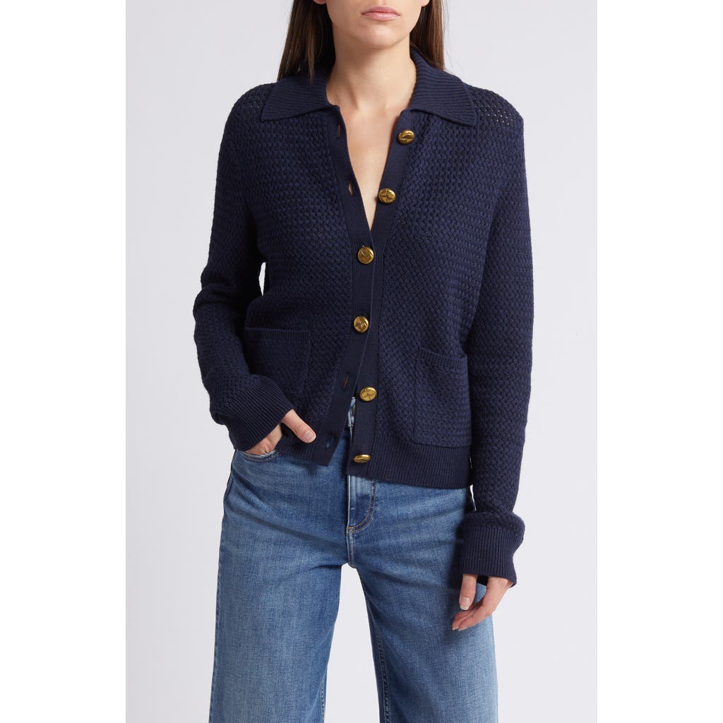 Rag & Bone Jax Button Long-sleeved Knitted Cardigan In Salute