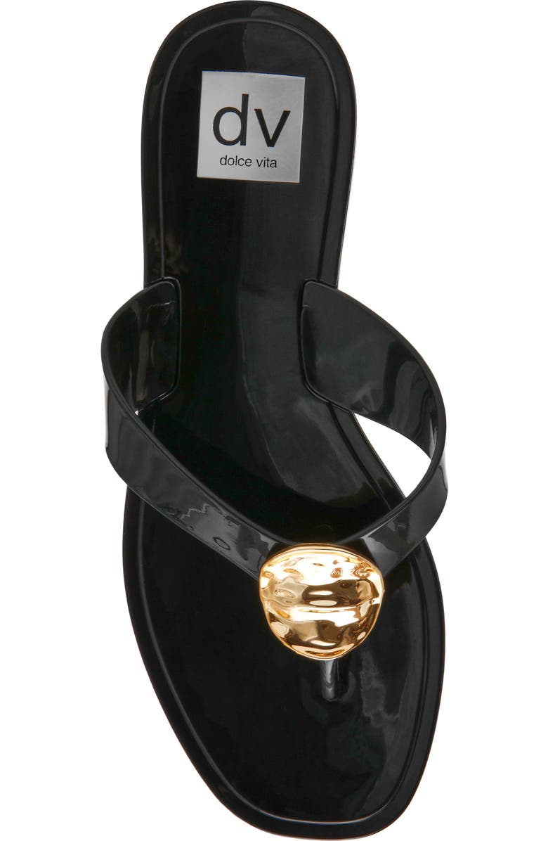 DV by Dolce Vita Jespar Flip Flop Sandal, Alternate, color, Black Shiny