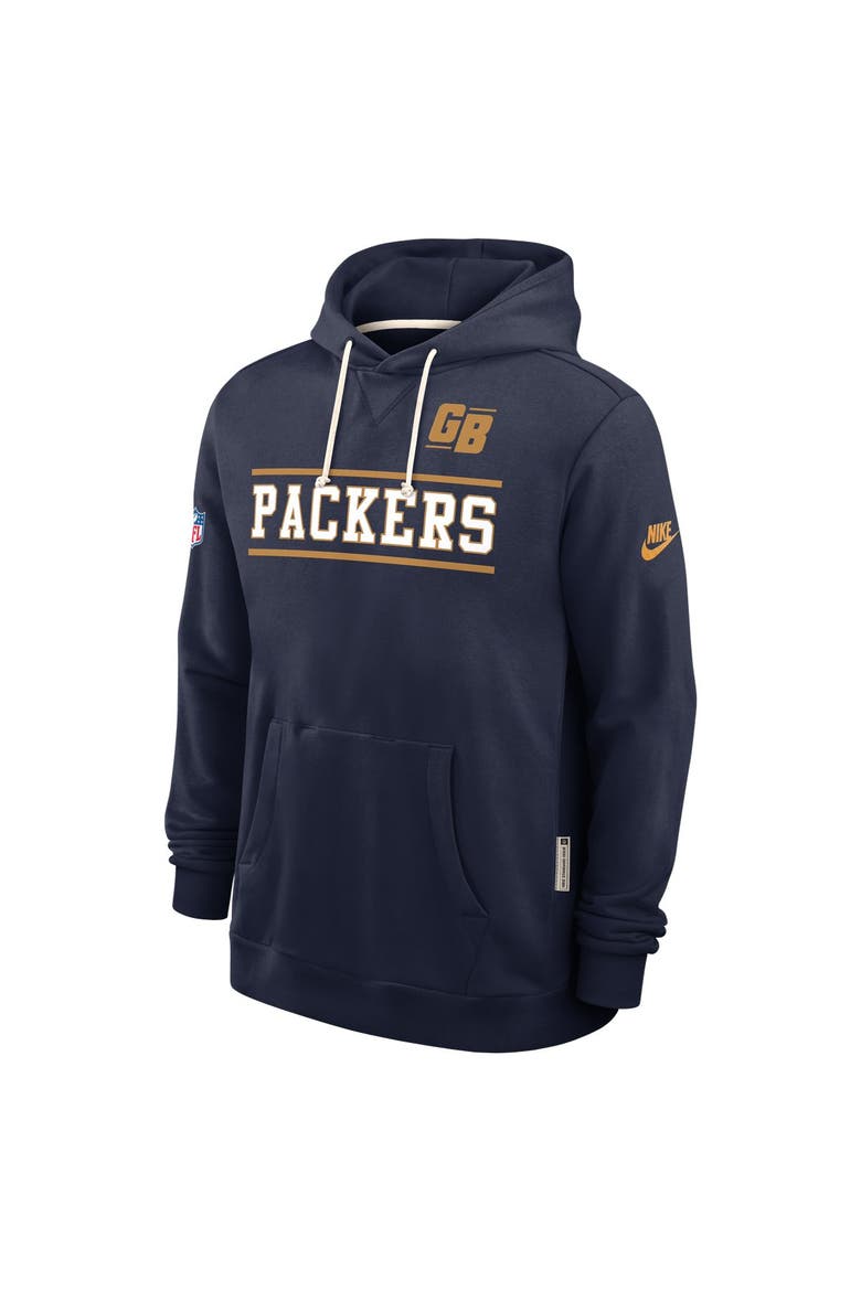 Men's Nike Navy Green Bay Packers Standard Issue Replay Officials Alternate Dri-FIT Hoodie, Alternate, color, Navy