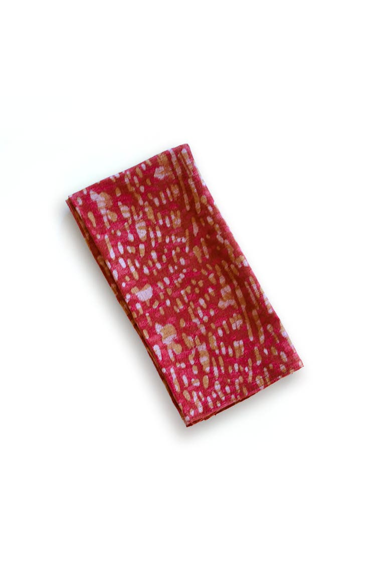 Rustic Handmade Cotton Napkins, Alternate, color, Orange