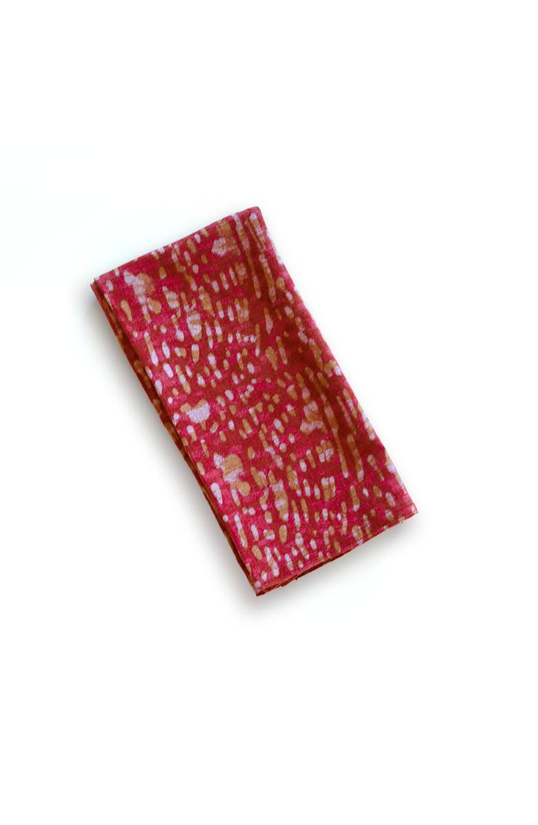 Ichcha Rustic Handmade Cotton Napkins, Alternate, color, Orange