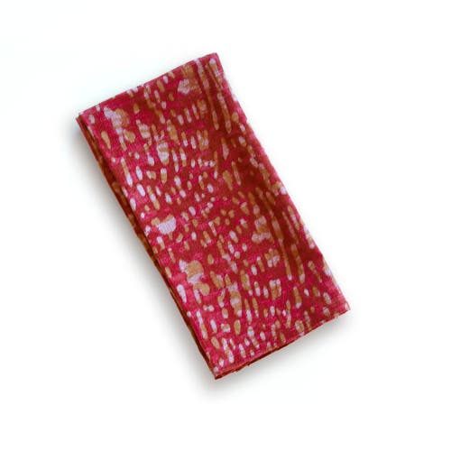 Ichcha Rustic Handmade Cotton Napkins In Orange