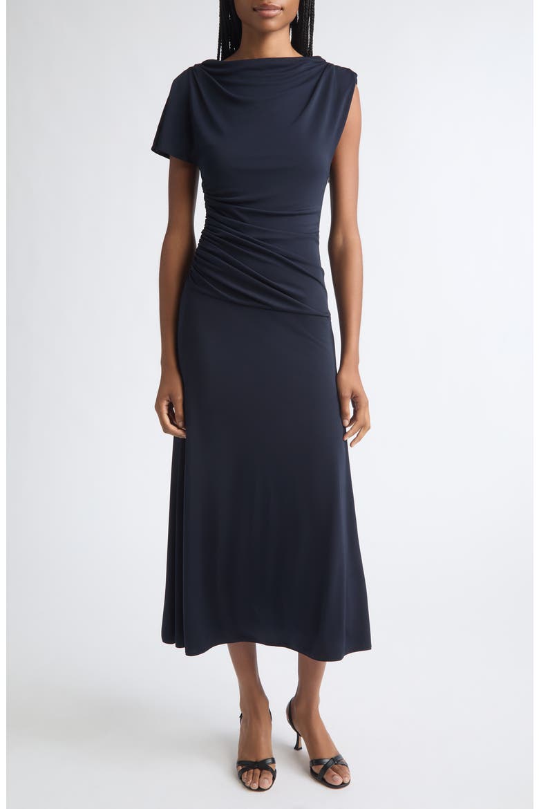 Avielle Cowl Neck Midi Dress, Main, color, NAVY