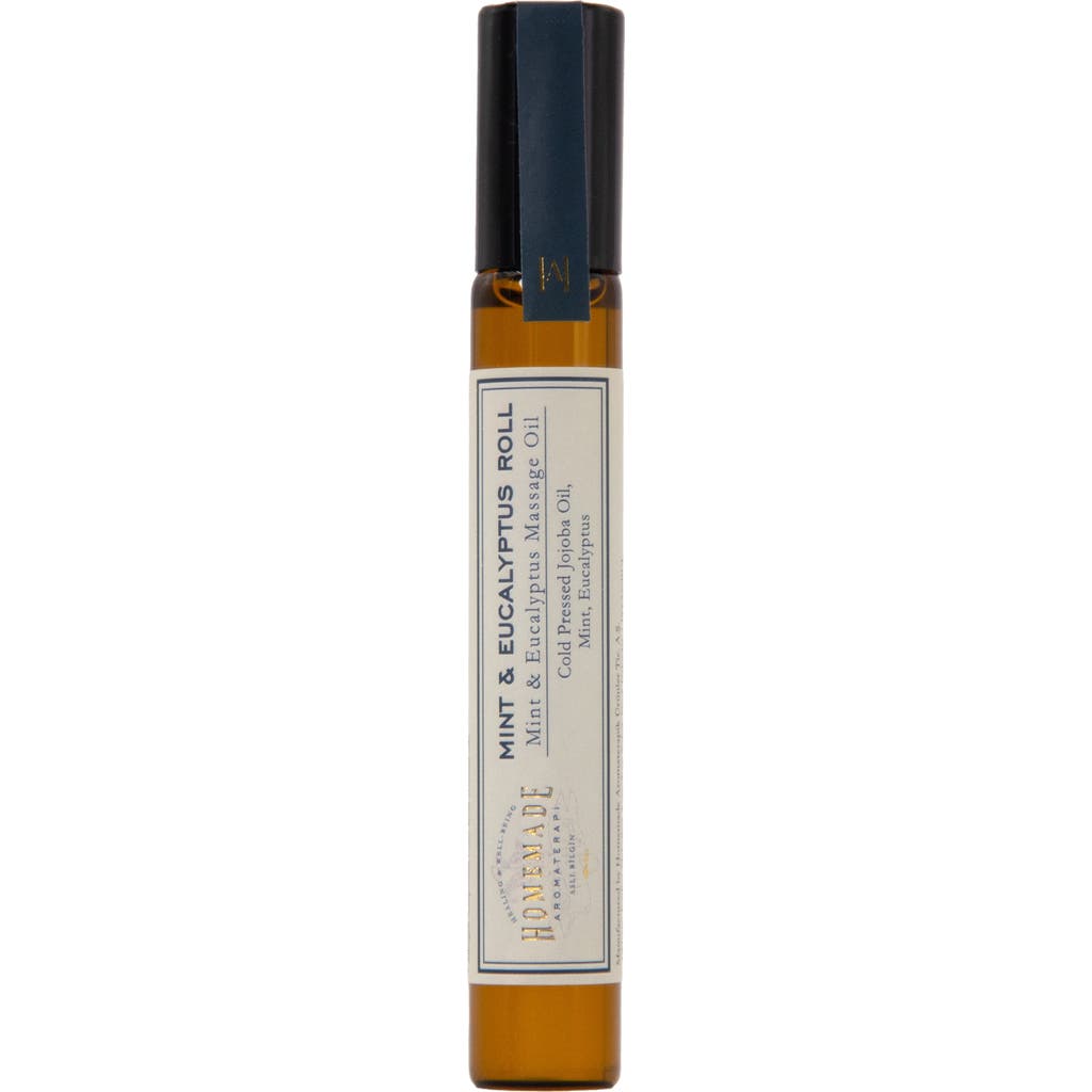 Homemade Aromaterapy Cooling Mint Eucalyptus Roll On Massage Oil In Gold