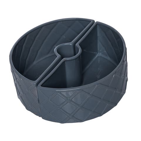 Dolomite Blue Two Piece Table Planter with Drainage Hole for Spring Garden Decor