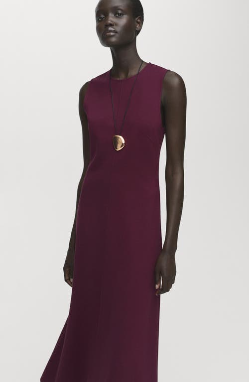 Mango Sleeveless Flared Dress In Brown