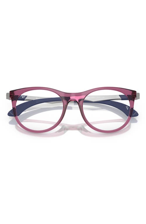 Ray Ban Ray-ban Kids' 47mm Phantos Optical Glasses In Transparent Violet