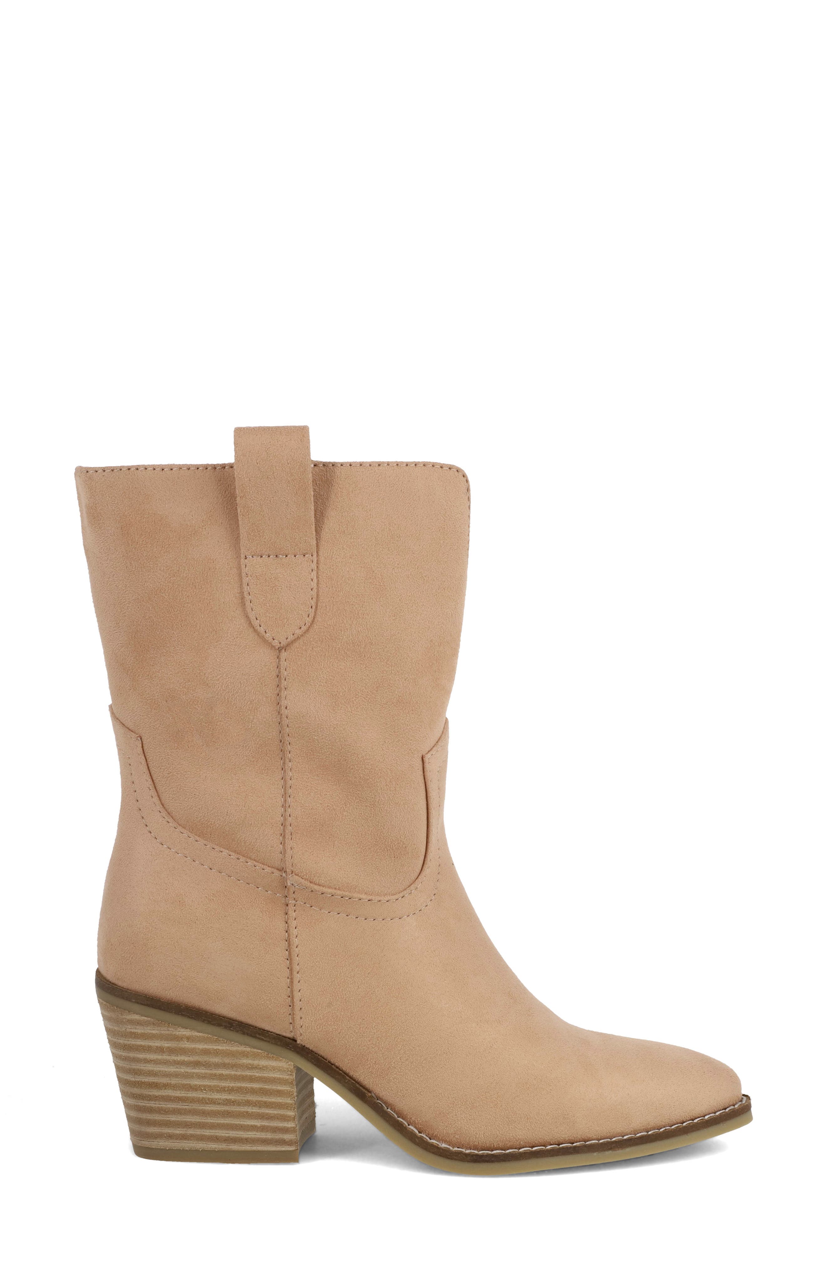 Ramyli Faux Suede Western Bootie, Alternate, color, SAND