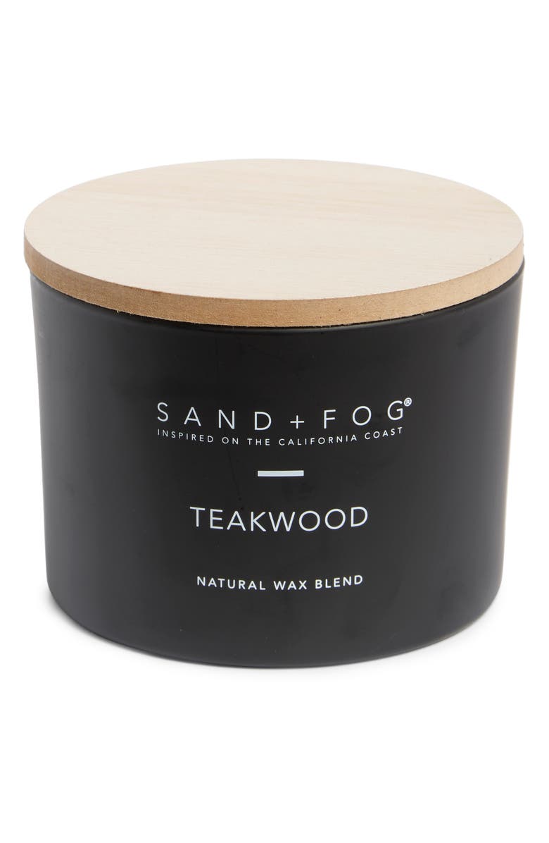 SAND AND FOG Natural Wax Candle, Main, color, Teakwood