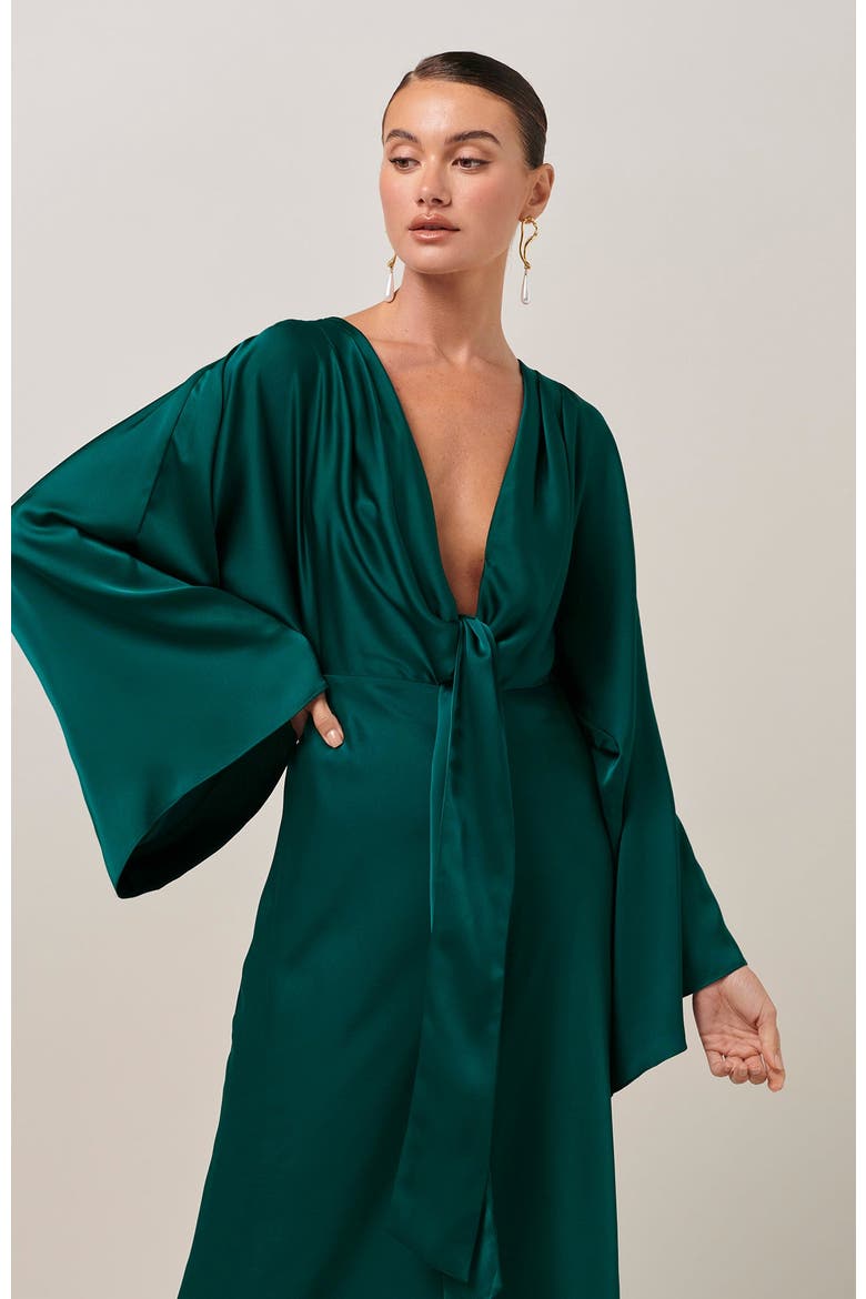 Sassy Midi Dress, Alternate, color, Emerald