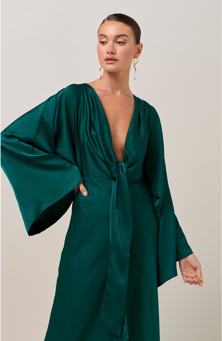 SAVEL Sassy Midi Dress, Alternate, color, Emerald