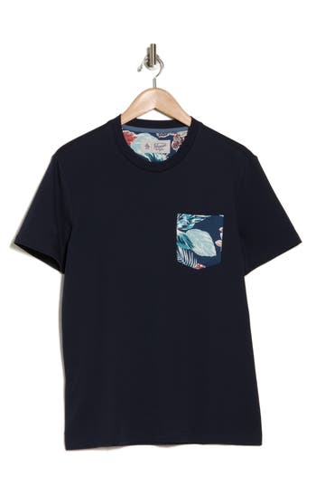Original Penguin Jersey Pocket T-shirt In Dark Sapphire