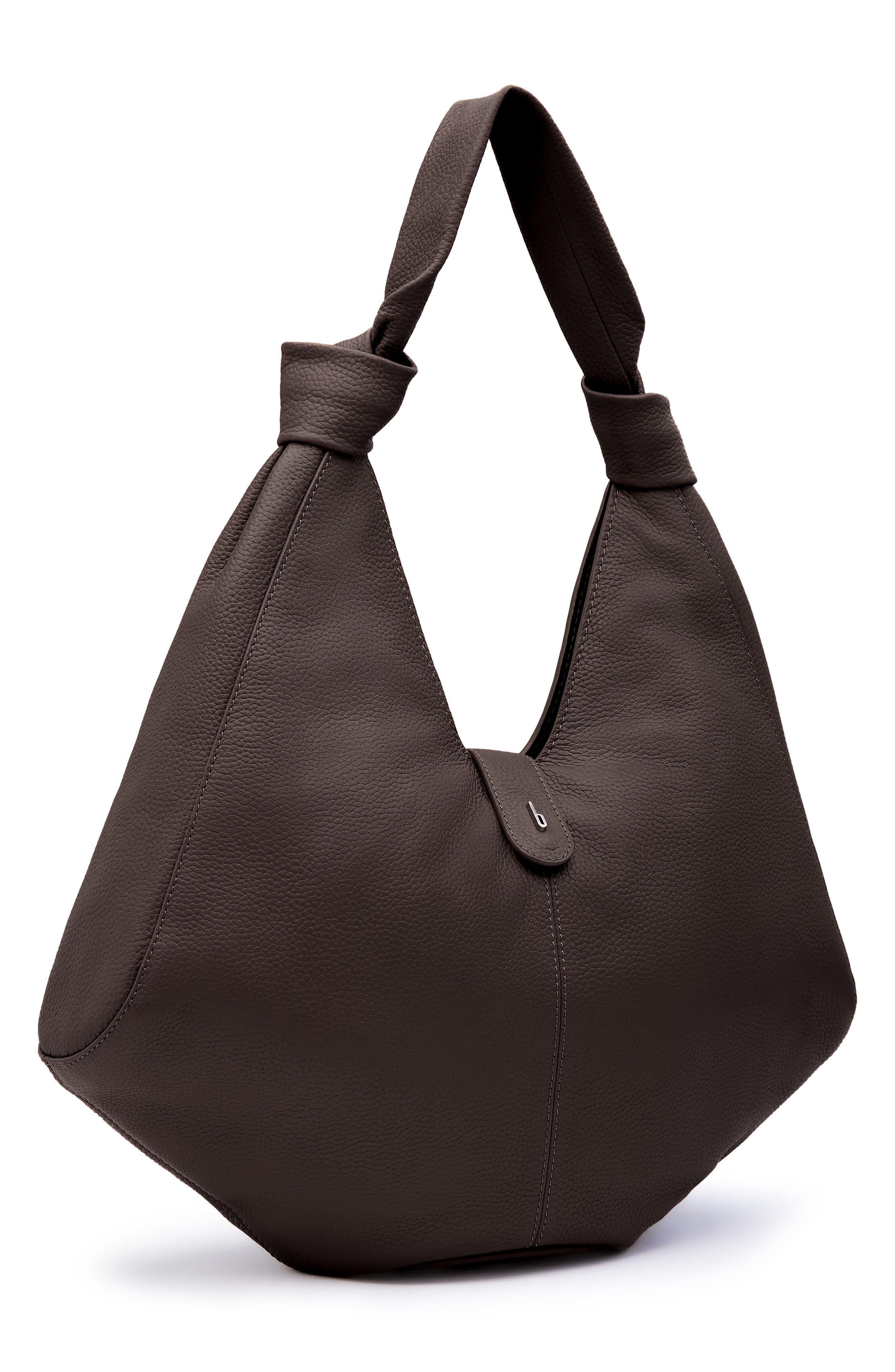 Large Nelli Pebble Leather Hobo Bag, Alternate, color, CACAO