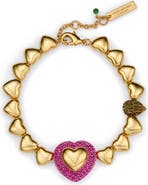 Kurt Geiger London Pavé Crystal Heart Flex Bracelet