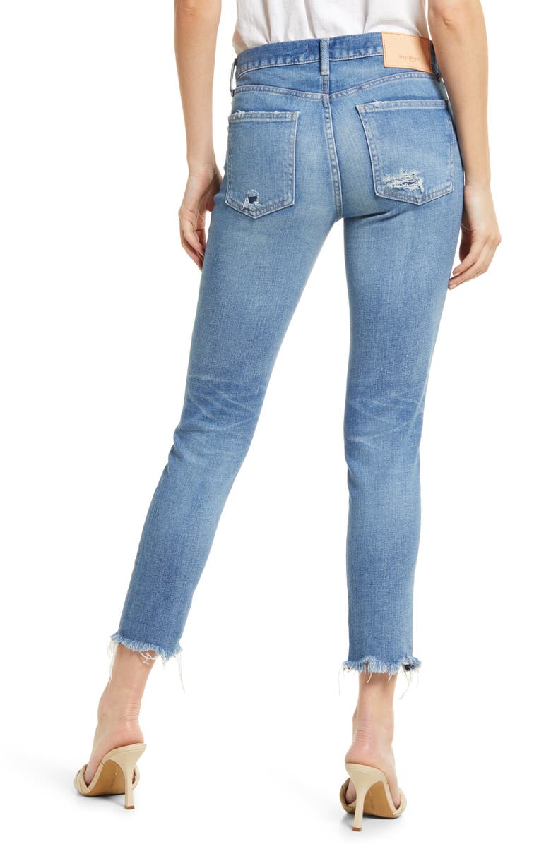 MOUSSY VINTAGE Diana High Waist Distressed Raw Hem Skinny Jeans, Alternate, color,