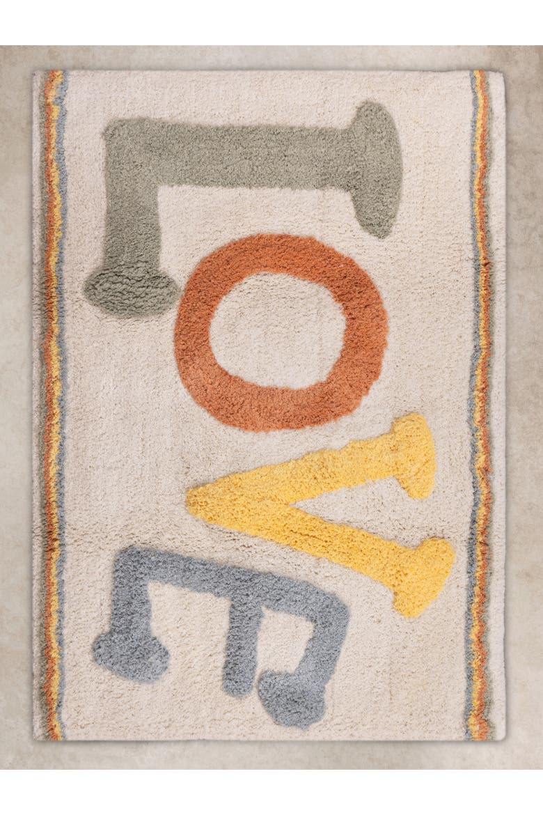 Love Bath Mat 24"X36", Main, color, Multicolored