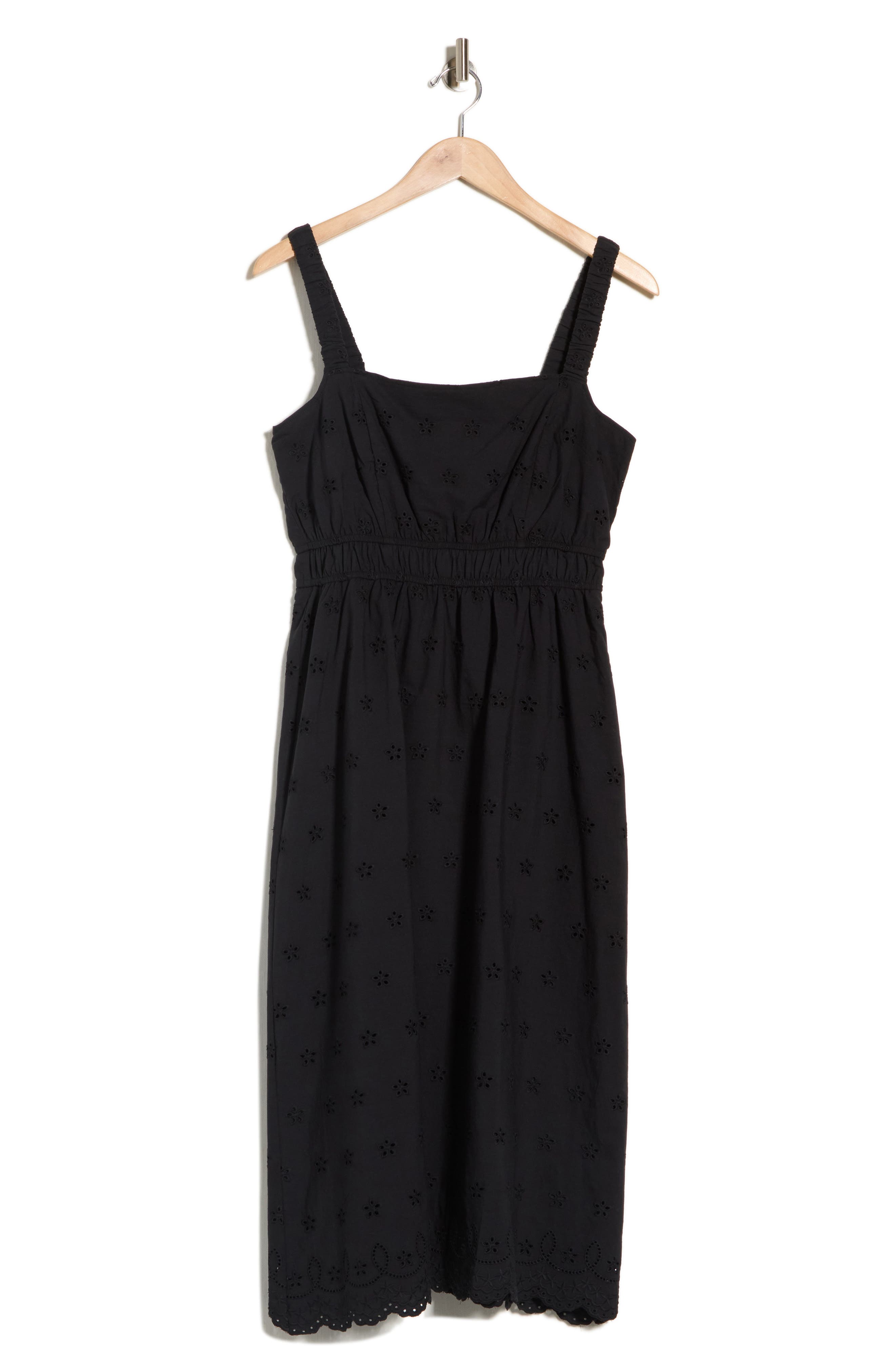 Embroidered Eyelet Cotton Midi Sundress